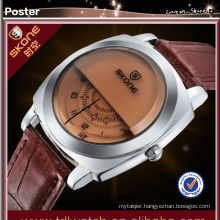 NO 9244 Brown Leather Band Waterproof unisex luxury brand vogue watch